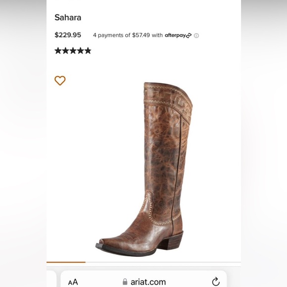 Ariat Sahara Tall Cowboy Boots - Picture 7 of 7